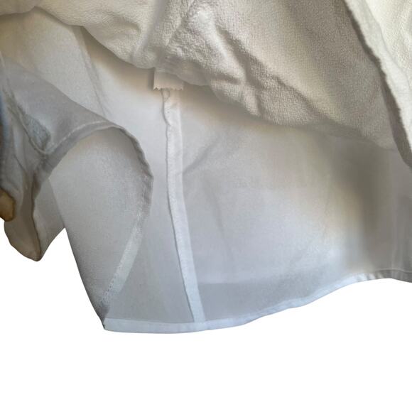 Aritzia Sunday Best Tatiana Mini Skirt Crepe White Leg Slit Pencil Preppy Size 2 - Picture 7 of 9